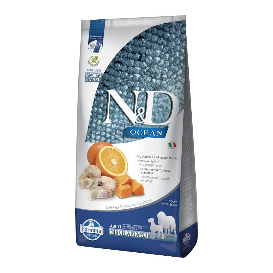 Farmina N&D Ocean Bacalao Calabaza y Naranja pienso para perros