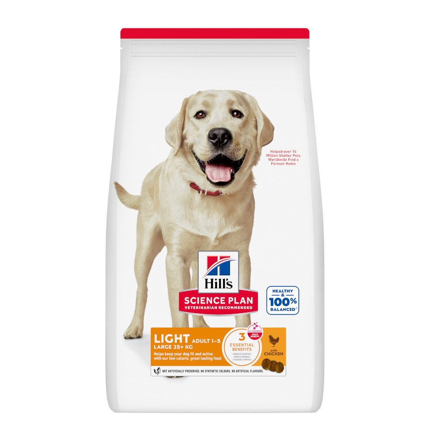 Hills Science Plan Light pienso pollo para perros adultos de razas grandes