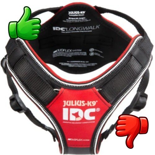 Julius K9 IDC Longwalk Arnés Rojo para perros
