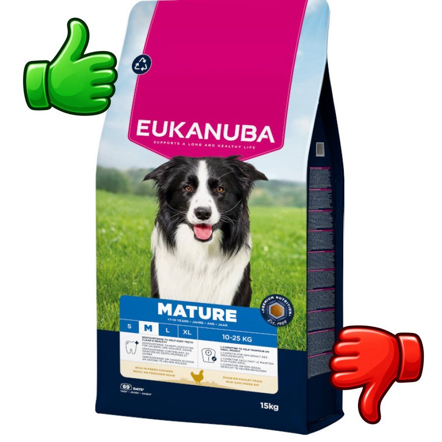 Eukanuba Mature Pienso Pollo para perros de razas medianas