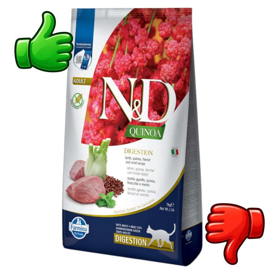 Farmina N&D Quinoa Adult Digestion Pienso Cordero para gatos