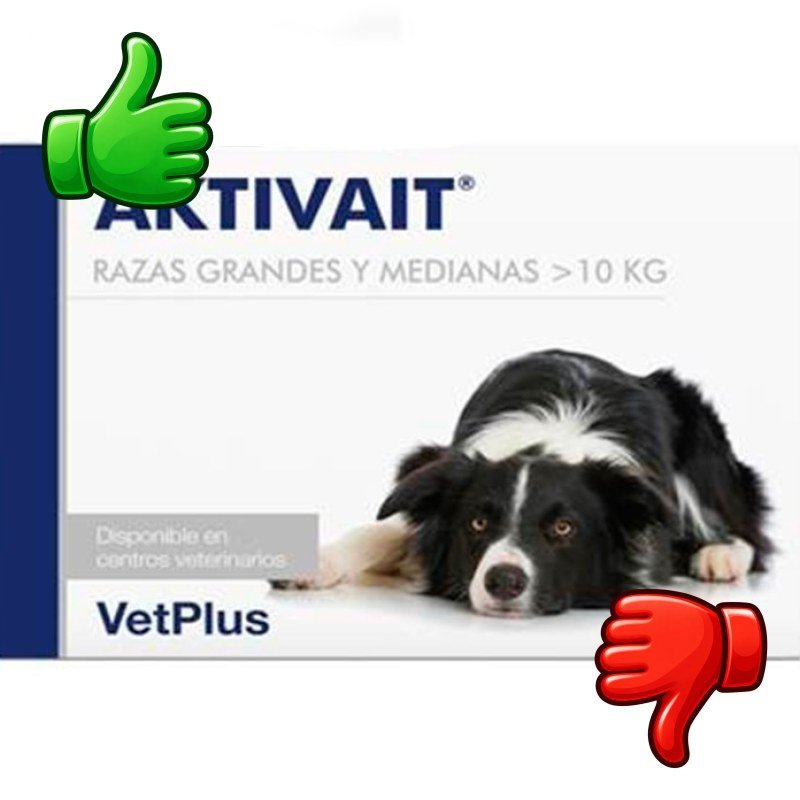 VetPlus Aktivait Senior Vitaminas que Combaten el Envejecimiento Cerebral en perros de razas medianas y grandes