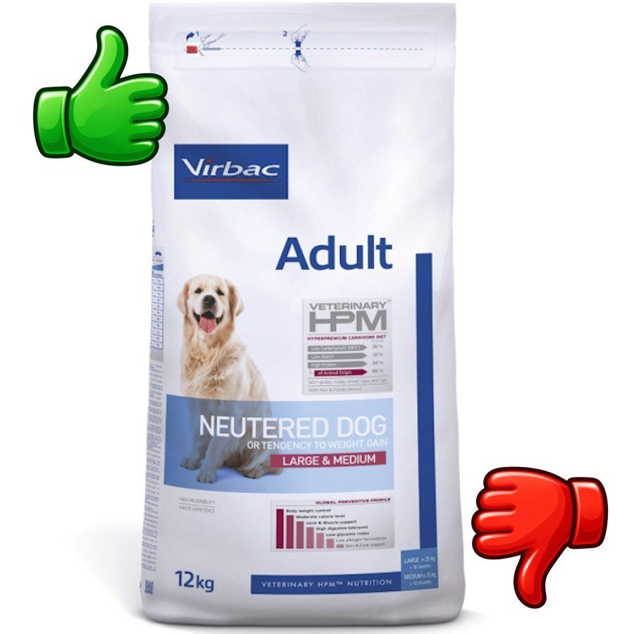 Virbac Adult Neutered Large Medium HPM Pienso para perros