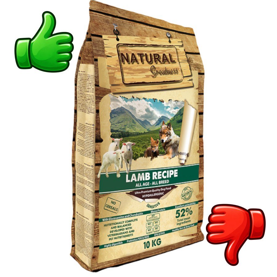 Natural Greatness Sensitive Cordero pienso para perros