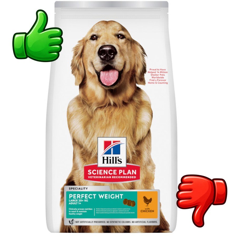 Hills Science Plan Perfect Weight Adult Large Pollo pienso para perros