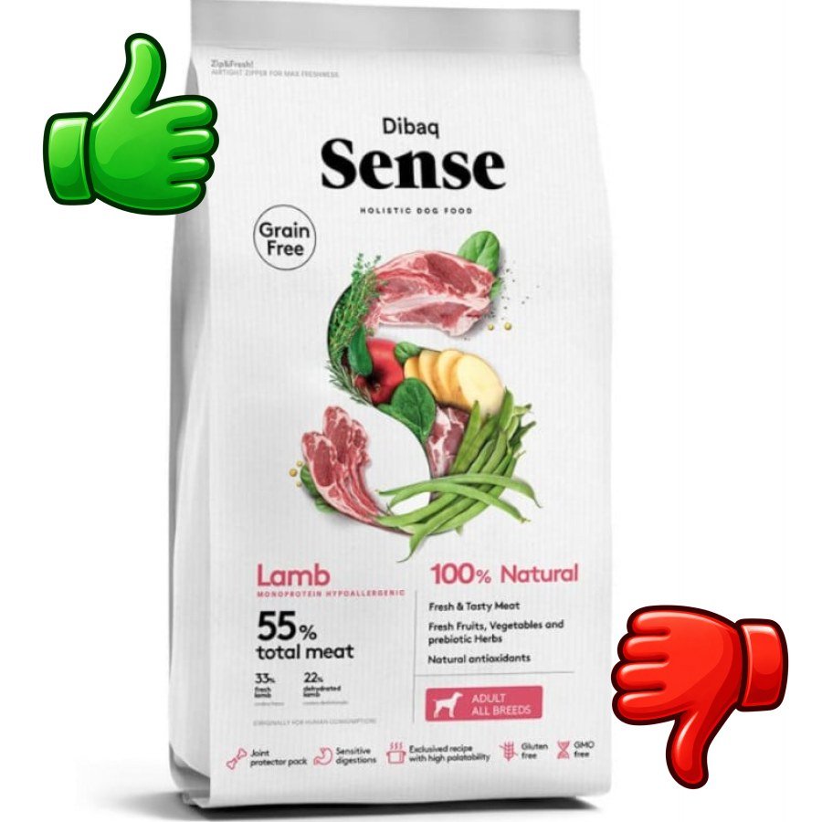 Dibaq Sense Grain Free Adult Cordero pienso para perros