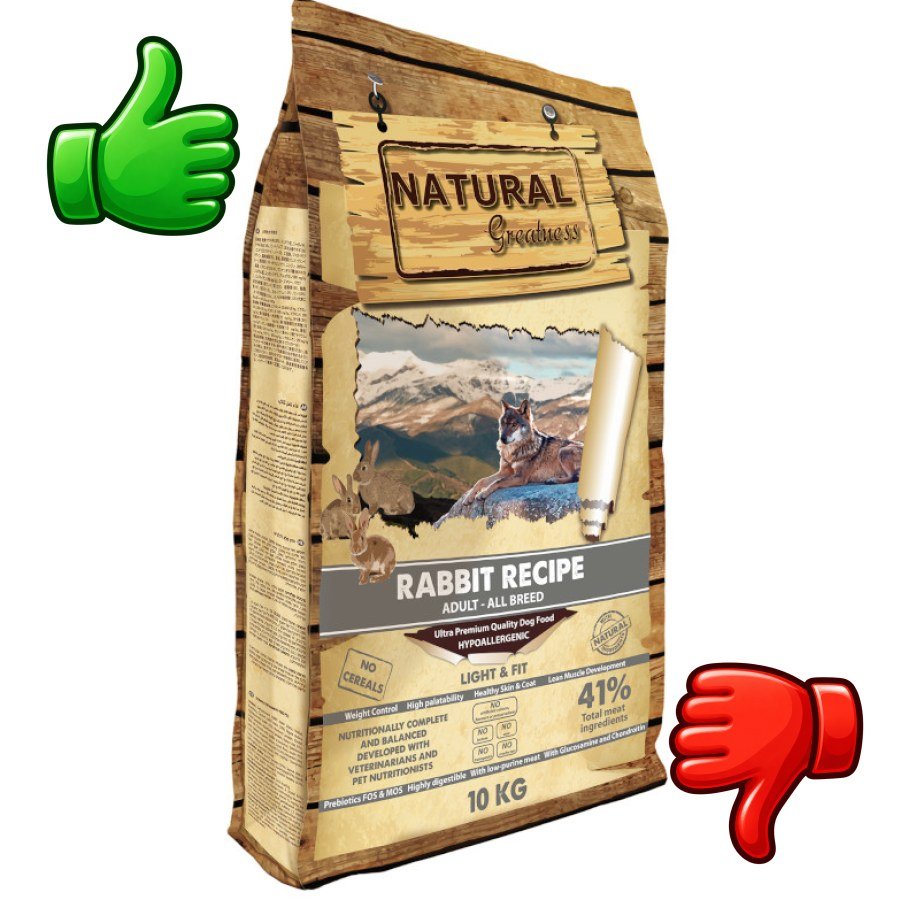 Natural Greatness Light&Fit Conejo Pienso para perros