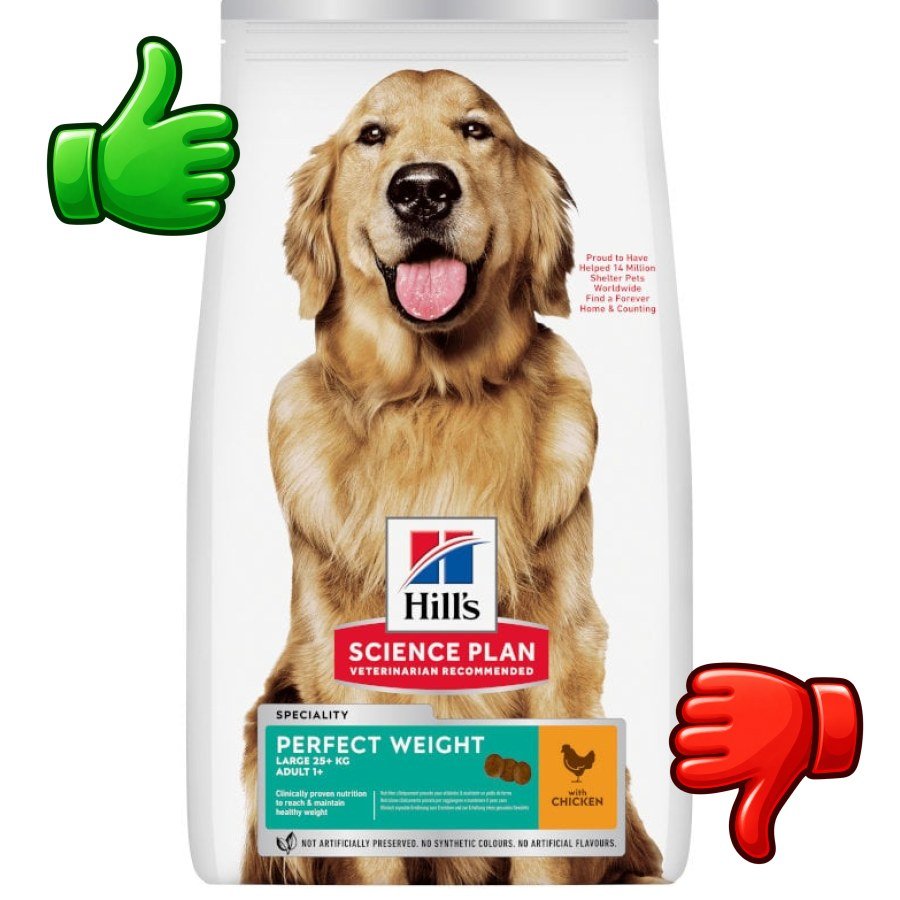 Hills Science Plan Perfect Weight Adult Large Pollo pienso para perros