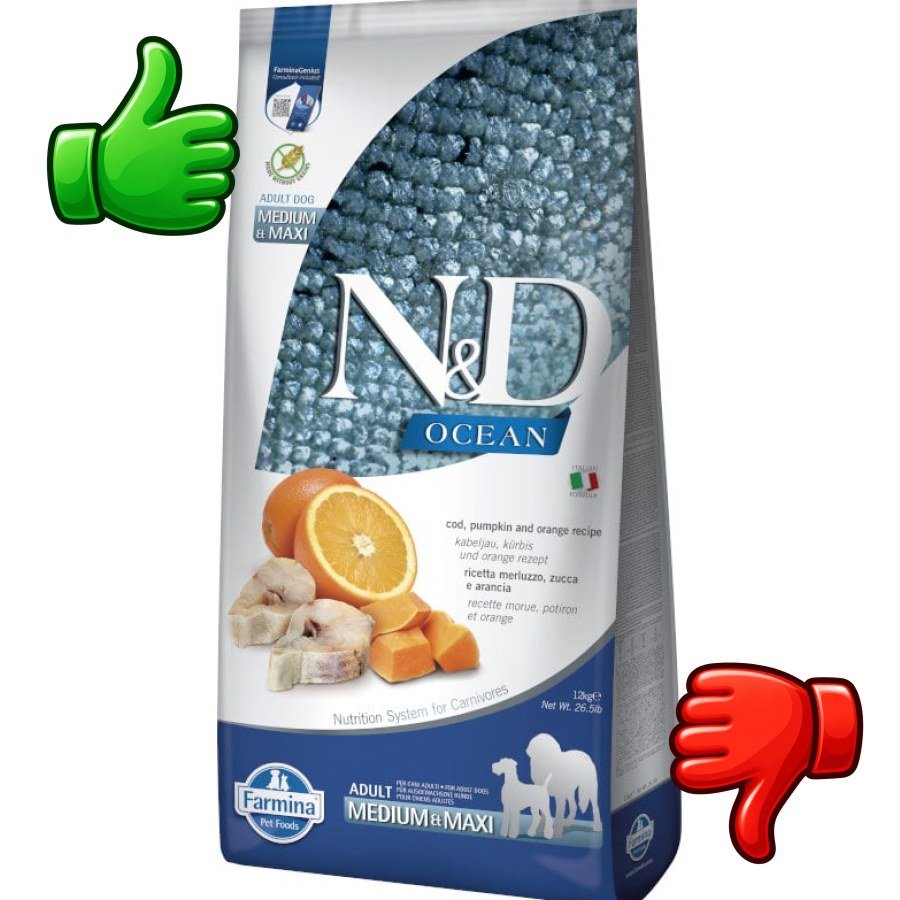 Farmina N&D Ocean Bacalao Calabaza y Naranja pienso para perros