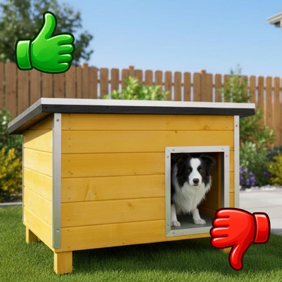 TK-Pet Nevada Caseta de Madera Amarilla para perros