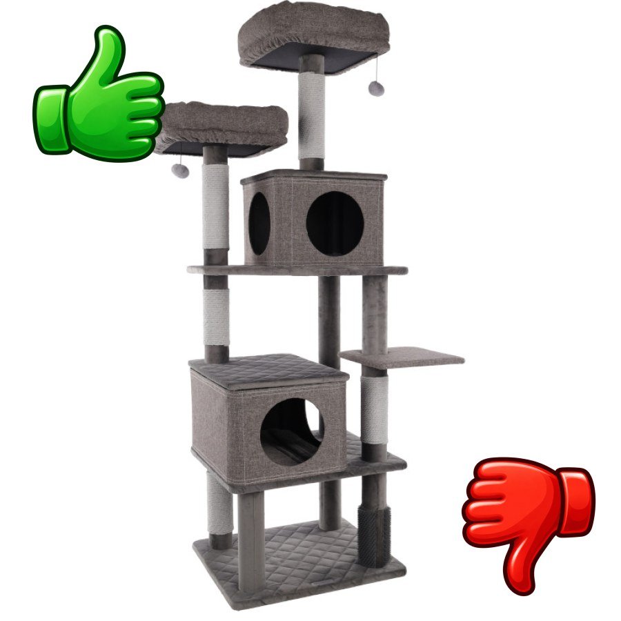 Flamingo Árbol Rascador Aurora Gris para gatos
