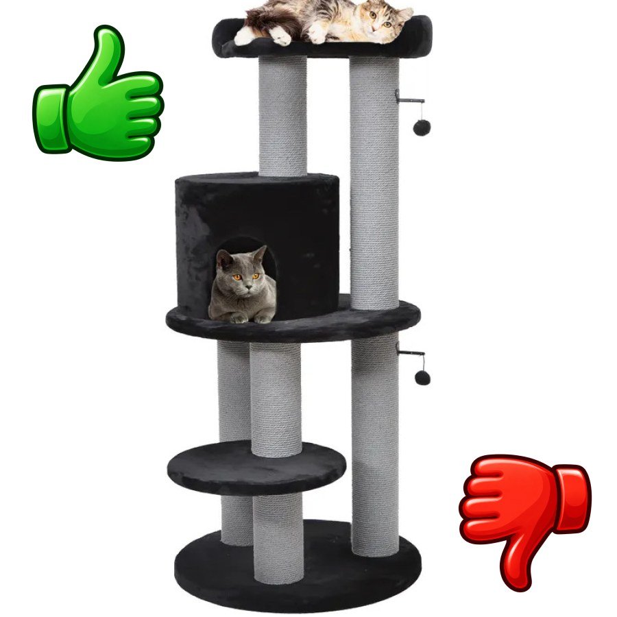 Flamingo Hattie Árbol Rascador Negro para gatos