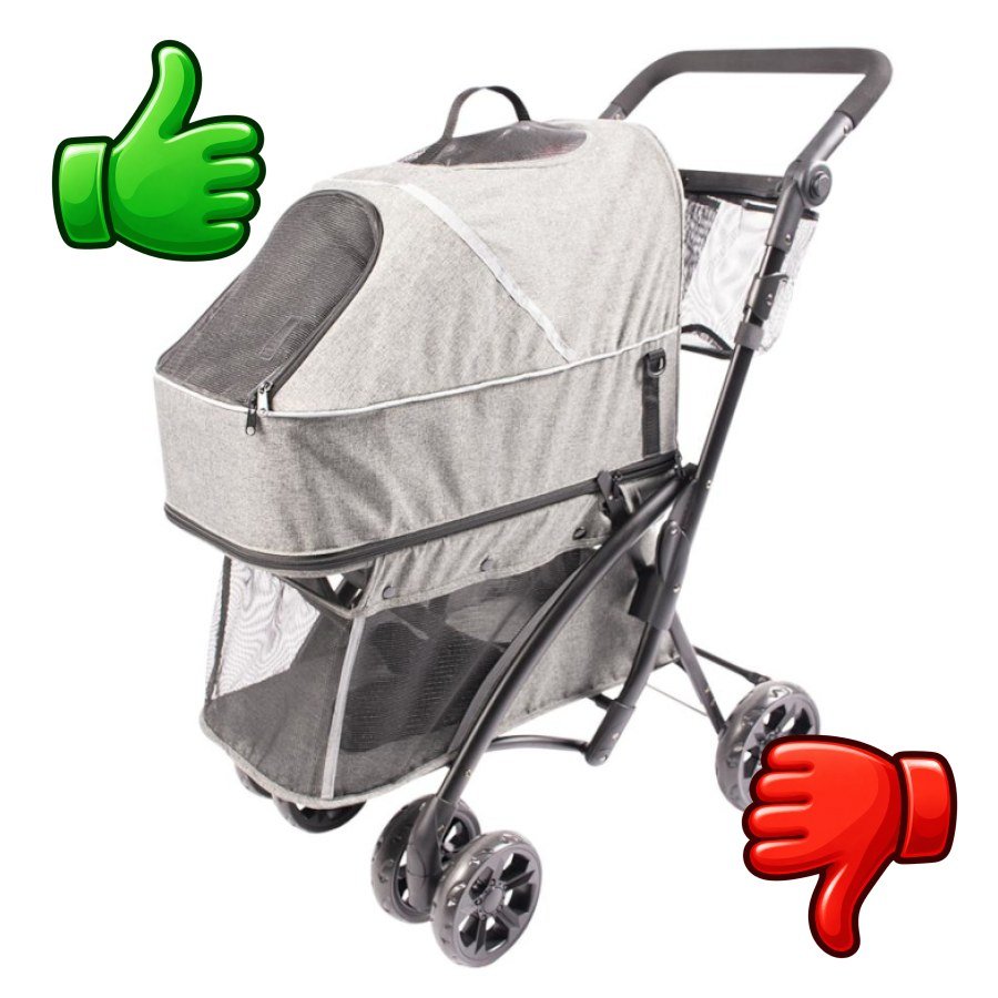 Duvoplus Carrito de Paseo Deluxe para perros y gatos