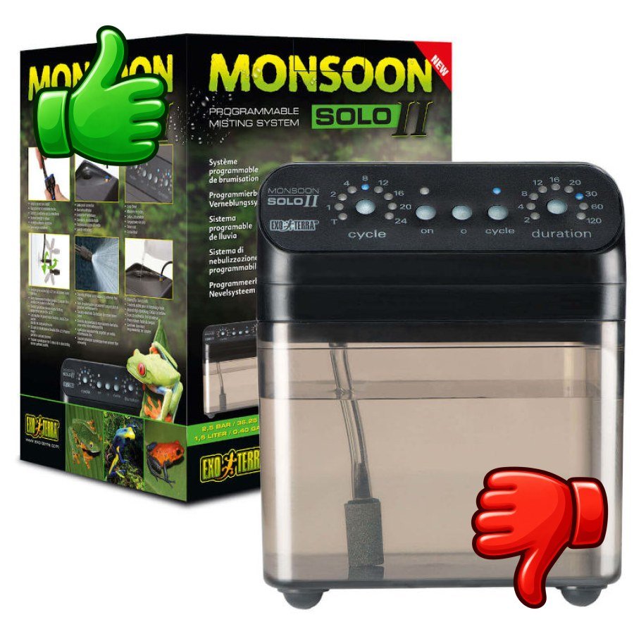 Exo Terra Monsoon Solo II Sistema de Lluvia para terrarios