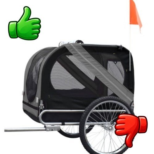 Flamingo Transportín con Remolque de bicicleta para perros