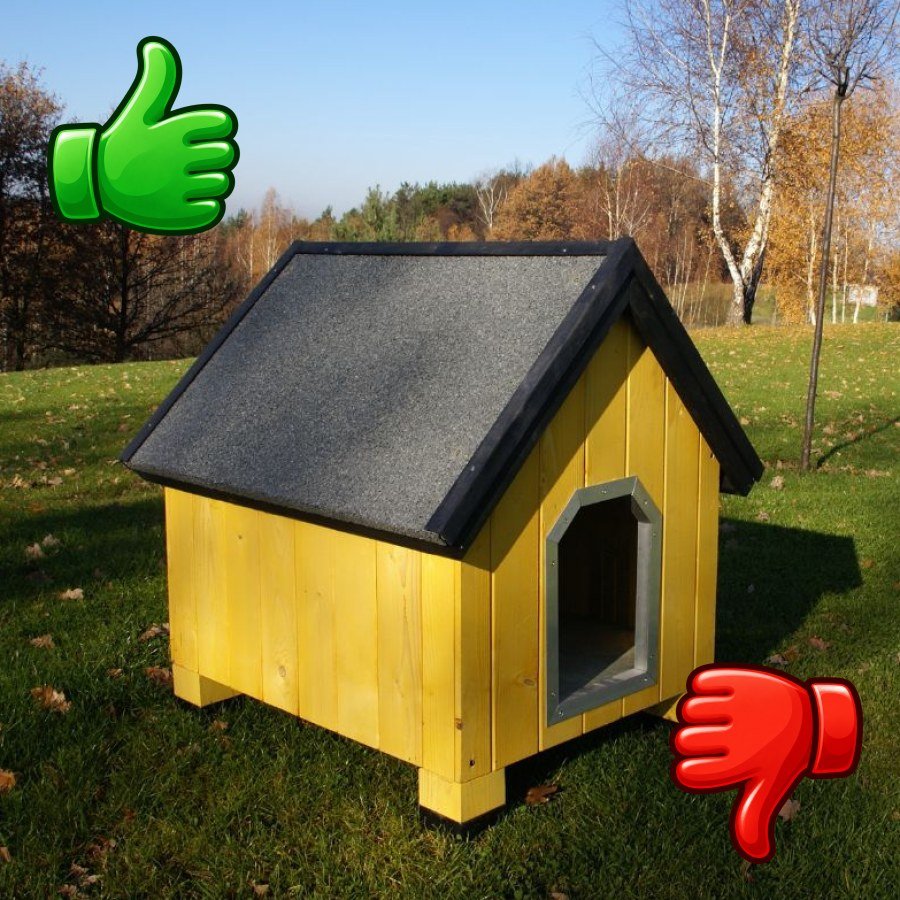 TK-Pet Alpine Caseta de Madera Amarilla para perros