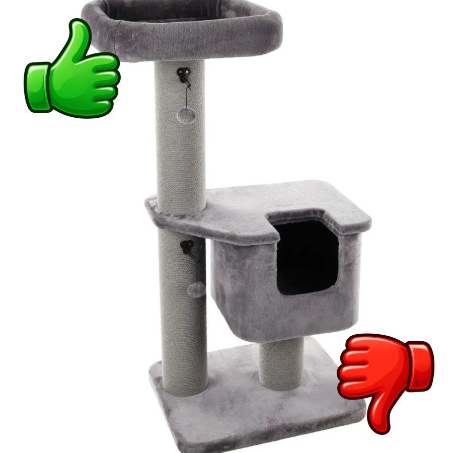 Flamingo Viola Árbol Rascador con cueva para gatos