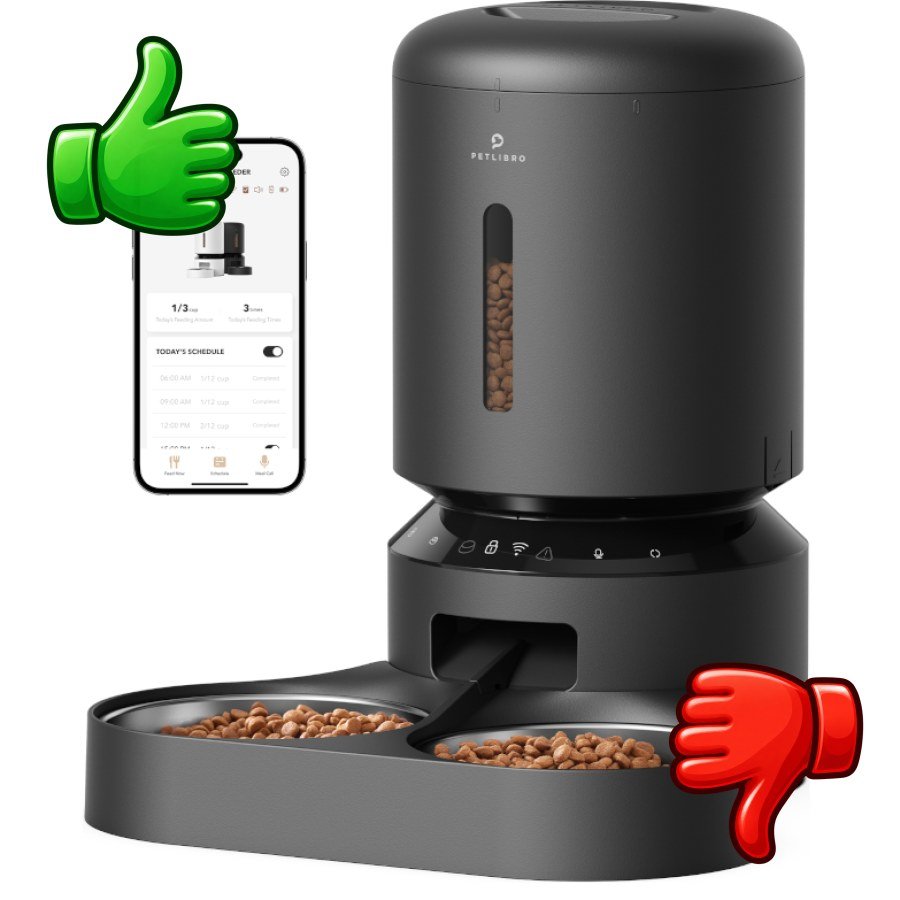 Petlibro Granary Wi-Fi Comedero Automático con Doble Bandeja para perros y gatos