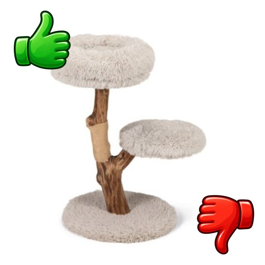 Designed by Lotte Zora Mueble Rascador de Madera Gris para gatos