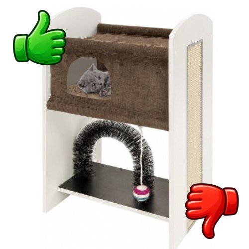 Ferplast Mueble rascador con cuna para gatos