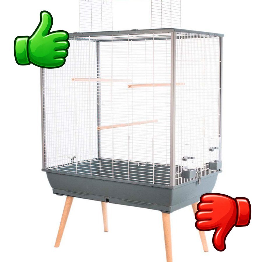 Zolux Neo Jili XL Jaula con percha exterior para pájaros