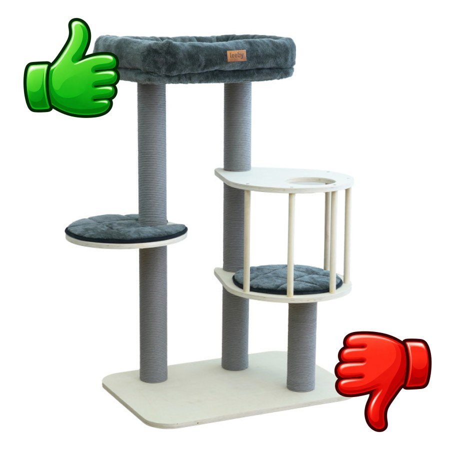 Leeby Cloud Collection torre rascador con cama para gatos