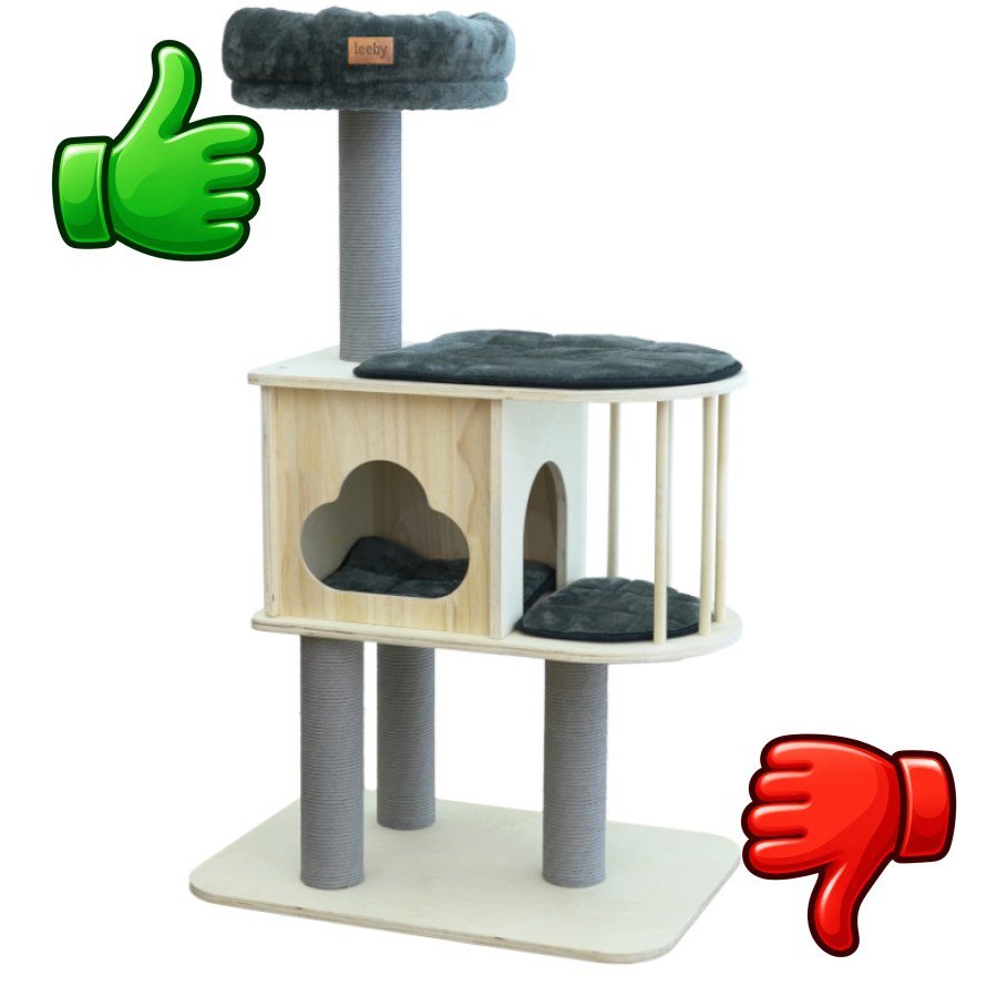 Leeby Cloud Collection torre rascador con cama nido para gatos