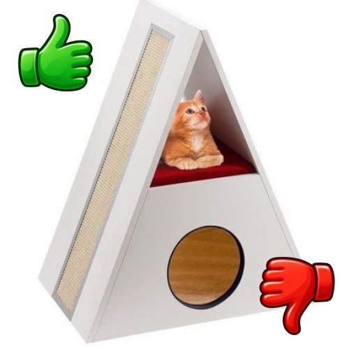 Ferplast Pirámide Merling Rascador con cama para gatos