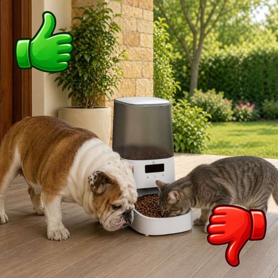 Leeby Comedero Automático Inteligente de Acero Inoxidable para perros y gatos