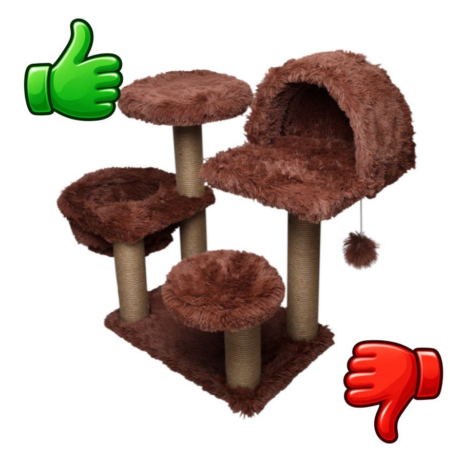 Catshion Katy Árbol Rascador con Cueva Canela para gatos