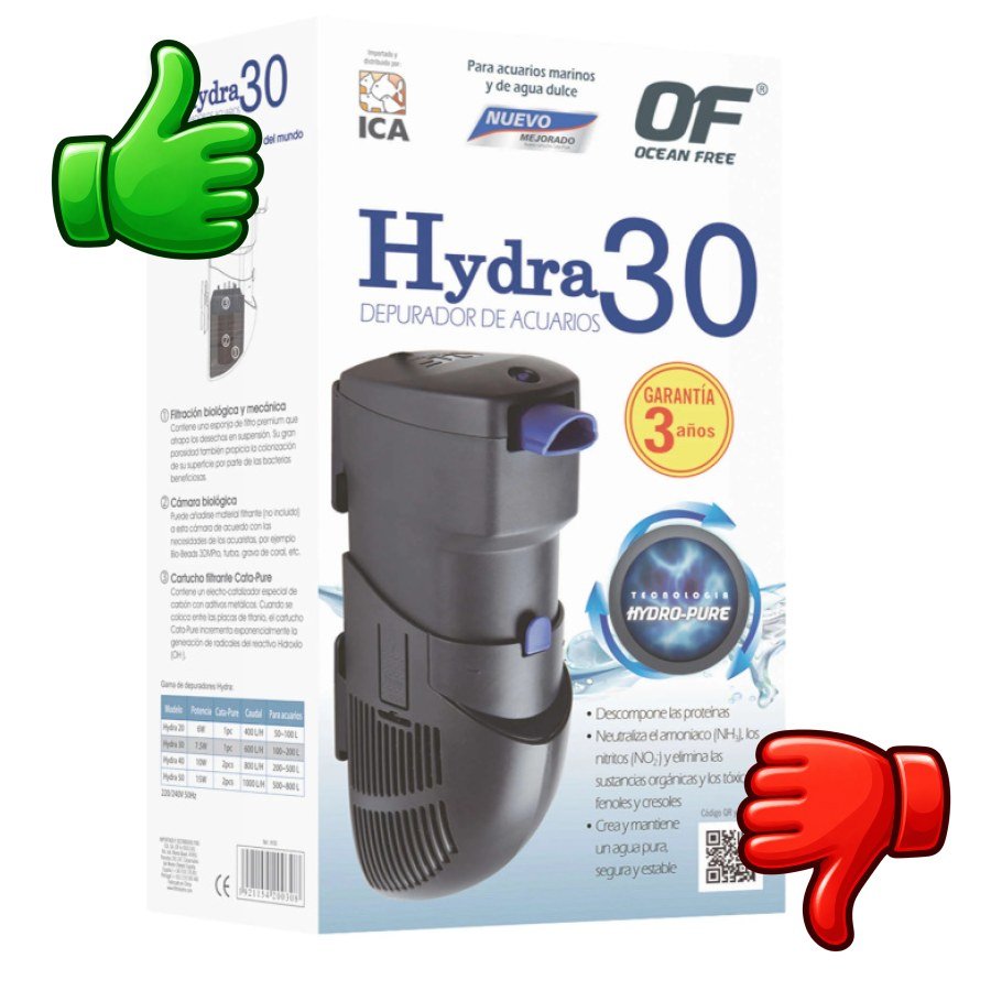 ICA Hydra filtro interno biológico para acuarios