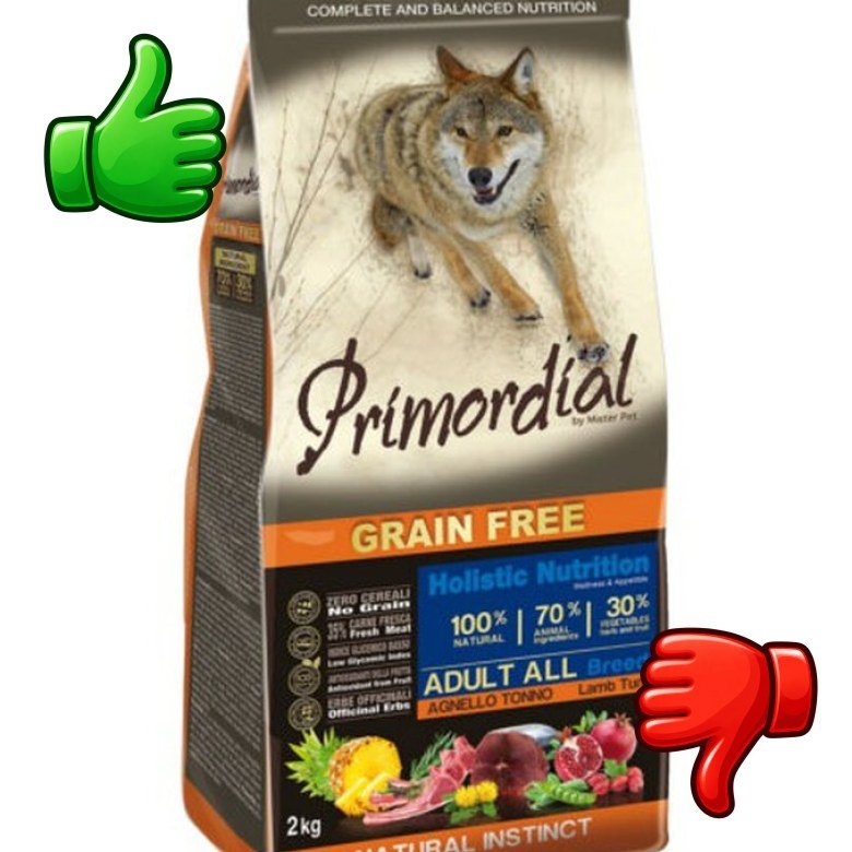 Primordial Adult Grain Free Cordero y Atún pienso para perros