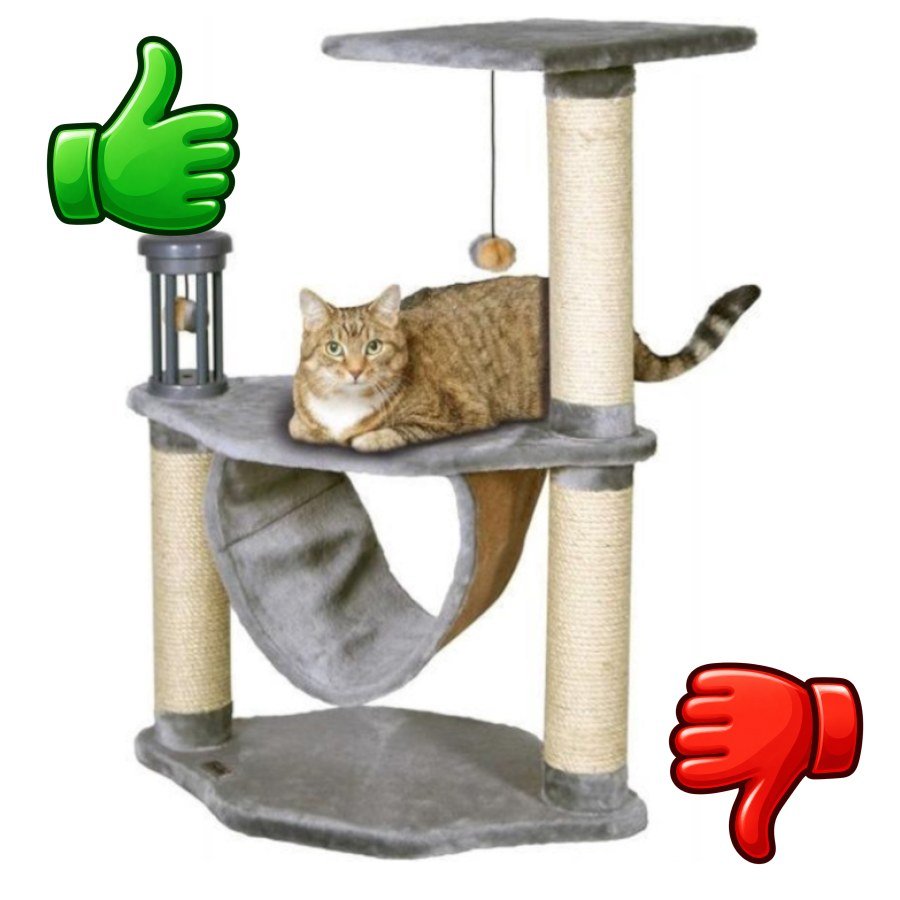 Flamingo Kairo Rascador de 3 alturas gris para gatos