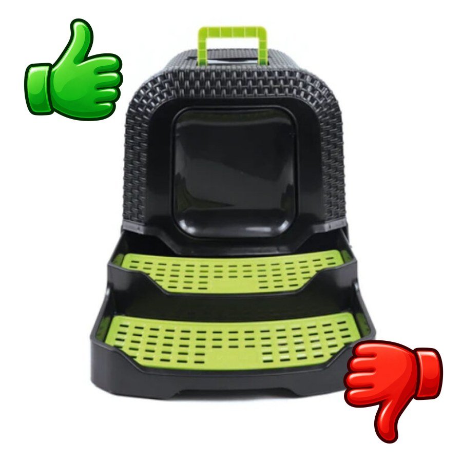 M-Pets Eco Rattan Caixa de Areia Preta para gatos