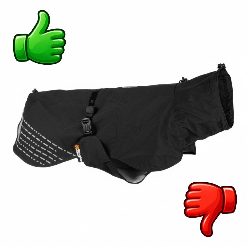 Non-stop dogwear Fjord Chubasquero Impermeable Negro para perros