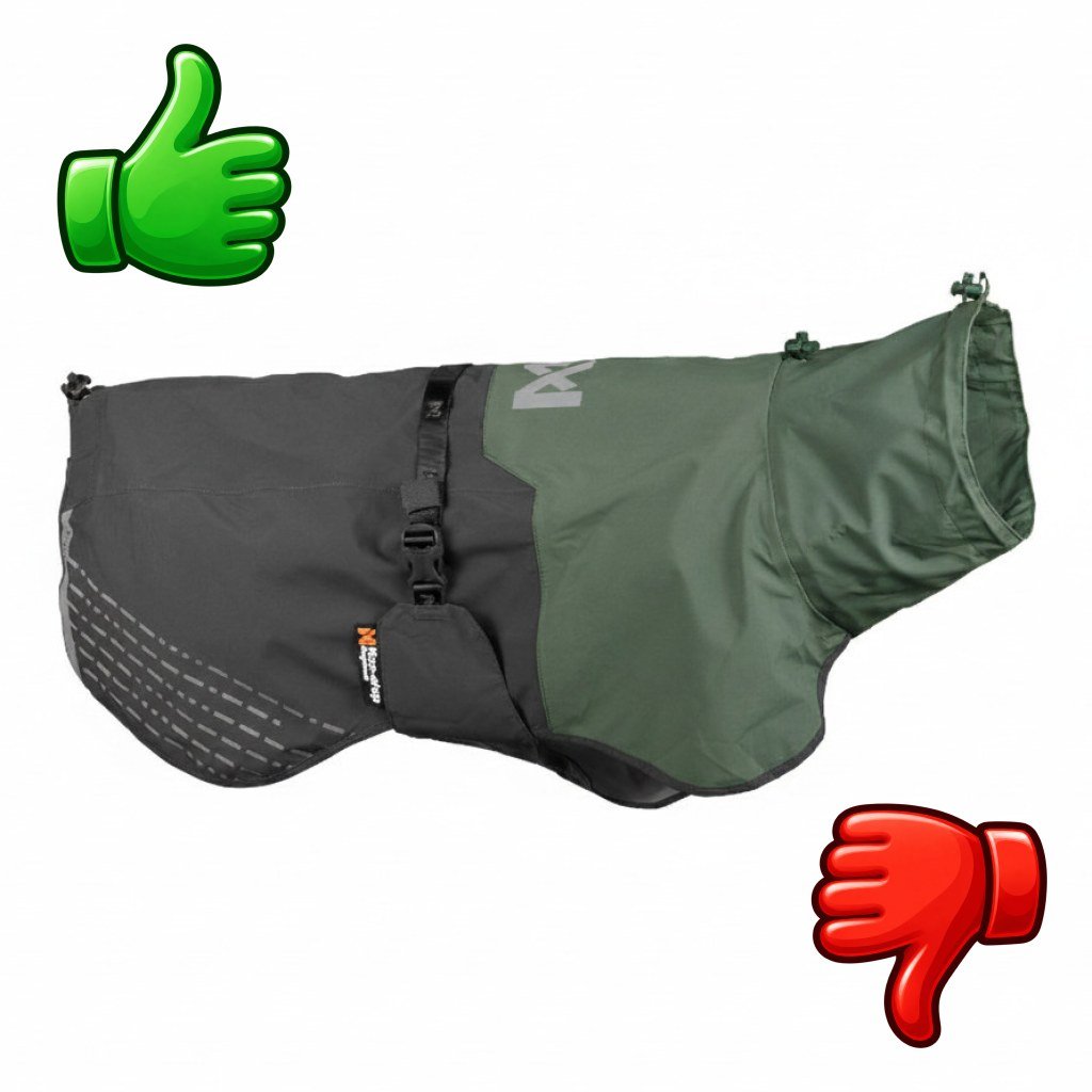 Non-stop dogwear Fjord Chubasquero Impermeable Negro y Verde para perros