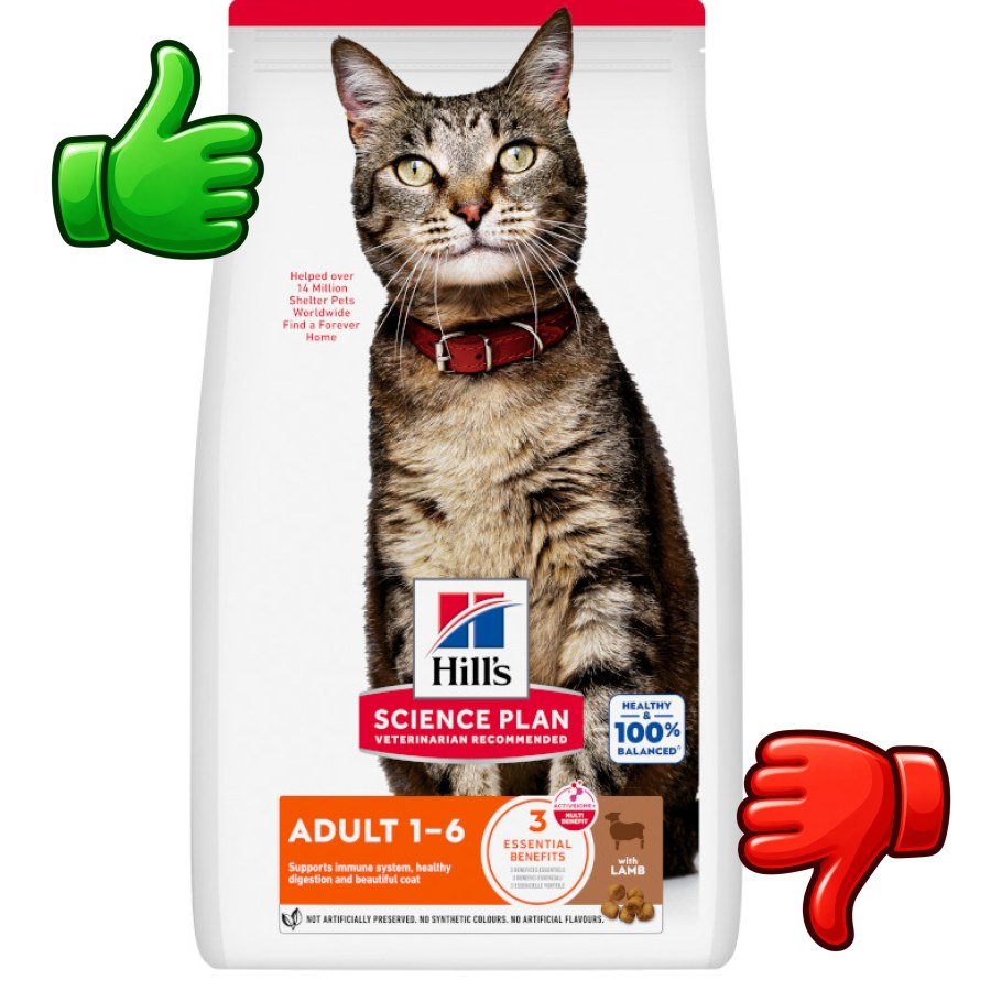 Hills Science Plan Adult Pienso cordero y arroz para gatos