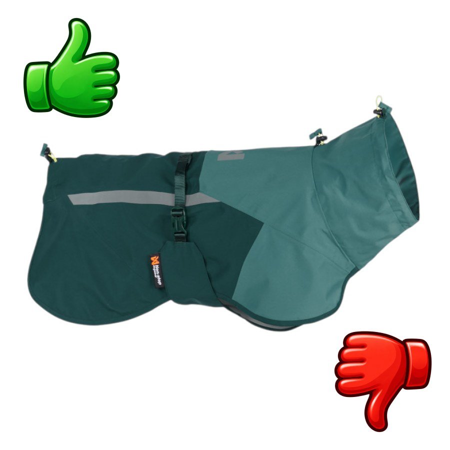 Non-stop Dogwear Chubasquero Impermeable Azul y Verde para perros