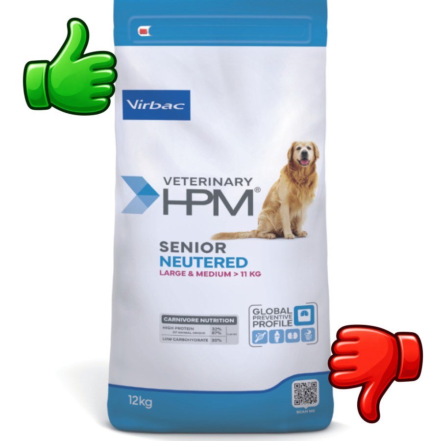 Virbac HPM Veterinary Senior Esterilizado Large & Medium Pienso Cerdo para perros