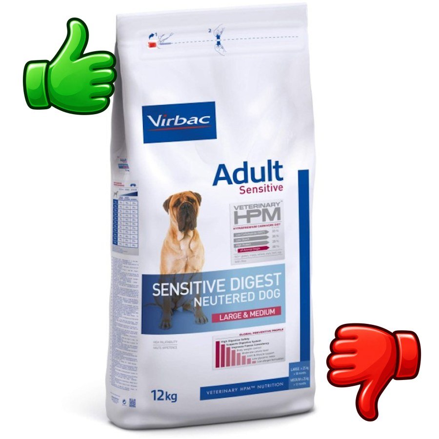 Virbac Adult Sensitive Digest Neutered Large Medium HPM Pienso para perros