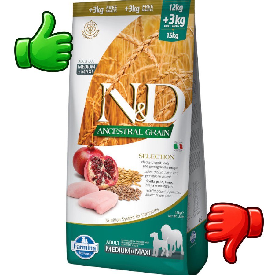 Farmina N&D Ancestral Grain Pollo y Granada pienso para perros