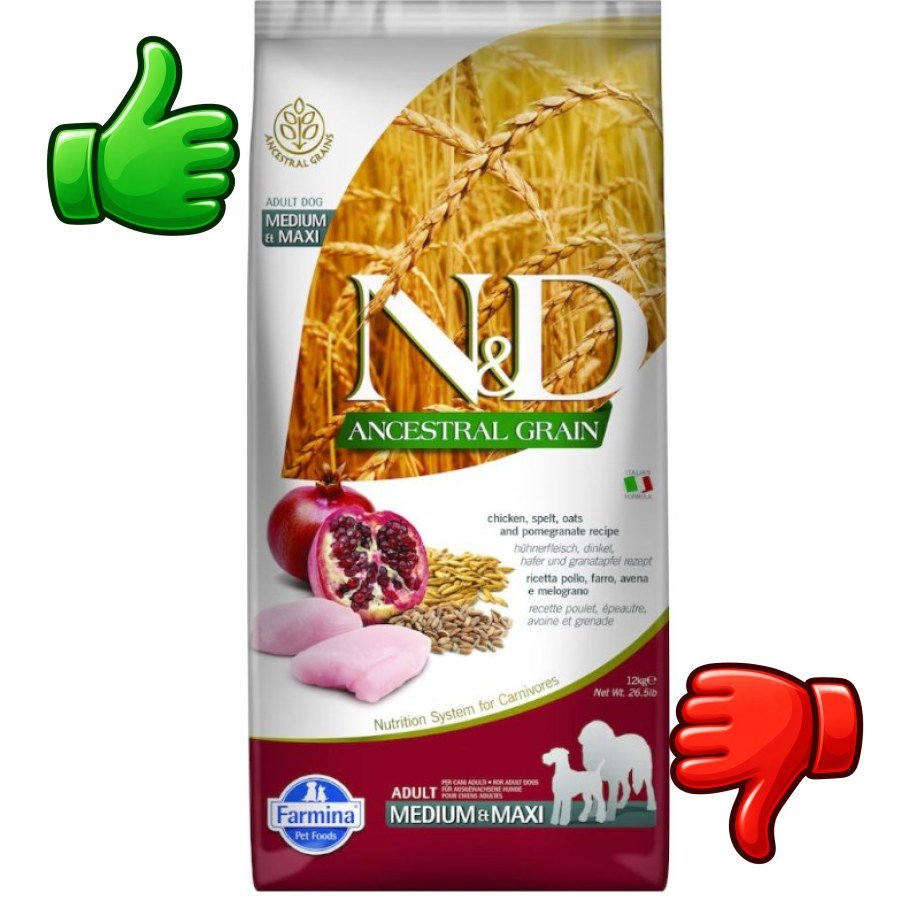 Farmina N&D Ancestral Grain Adulto Pollo y Granada pienso para perros