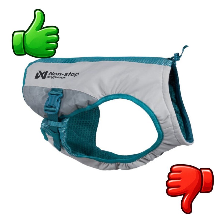 Non-stop Dogwear Chaleco Refrescante Gris y Turquesa para perros